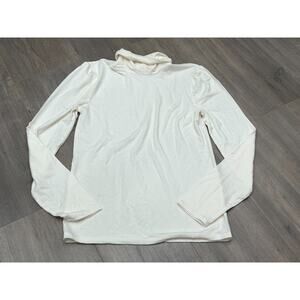 NWOT‎ J. Crew Womens Ivory Puff Sleeve Turtleneck Classic T-Shirt Top Small?